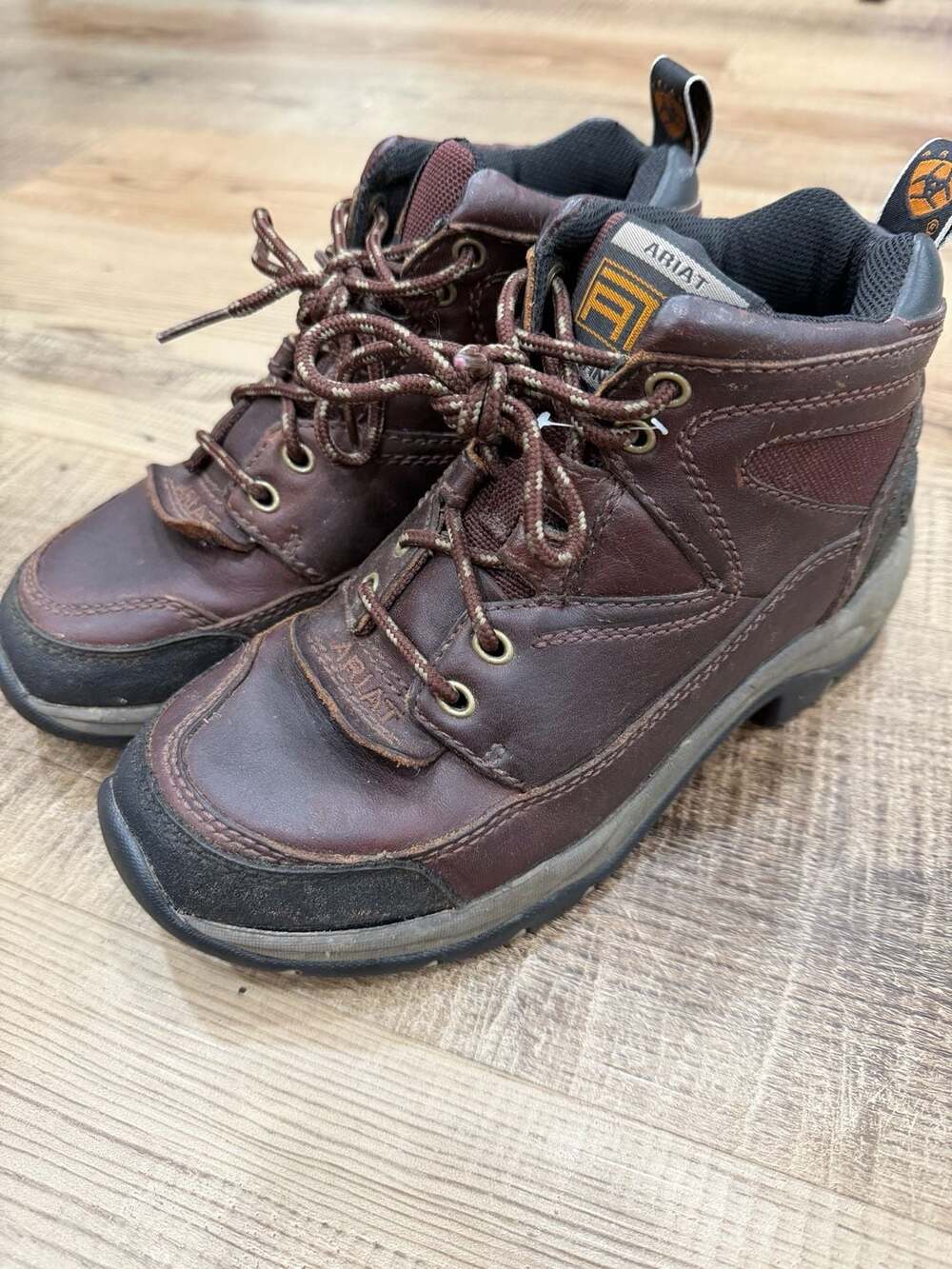 Ariat Terrain Hiking Boot Size 6.5 Brown Leather Lace Up Work Shoes